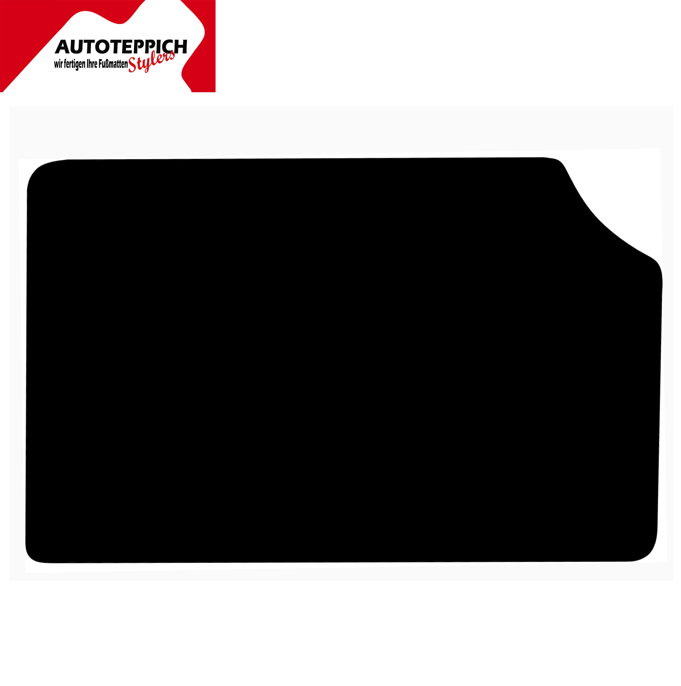 Eine Kofferraummatte für Audi 100 C3 44 in schwarz.