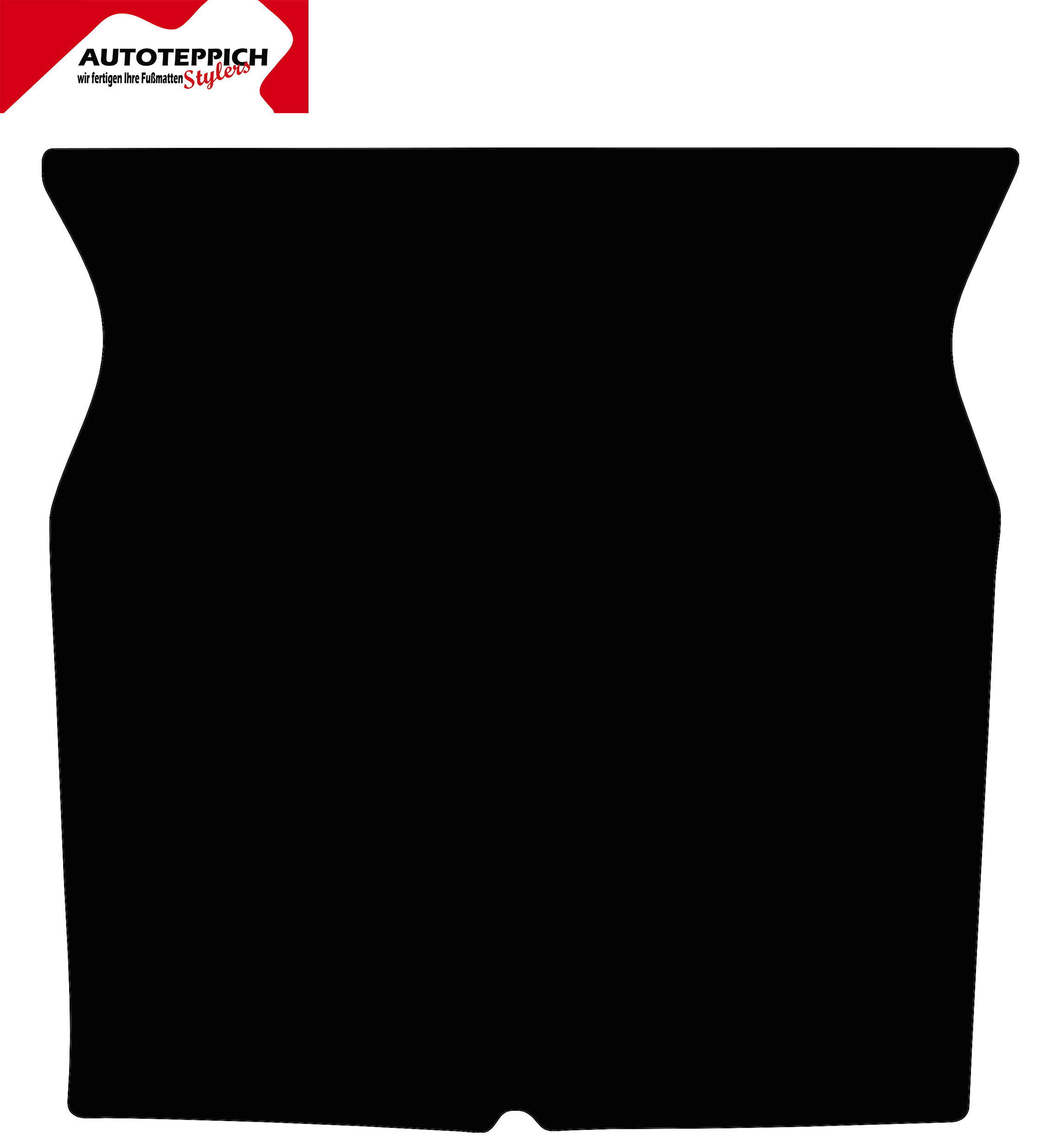 Eine Kofferraummatte in schwarz für VW Jetta 1