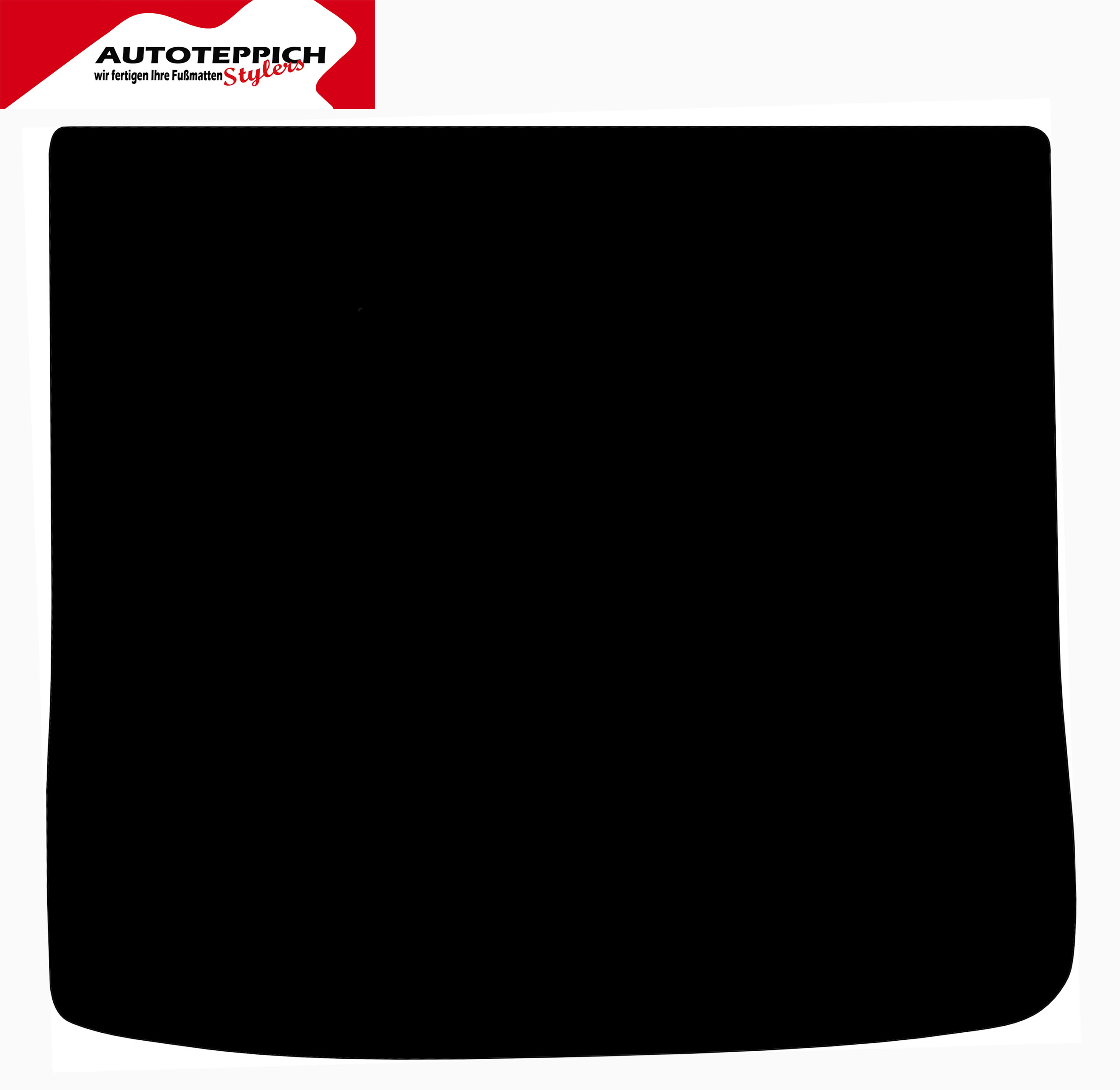 Eine Kofferraummatte für Audi A4 8E Limo in schwarz.
