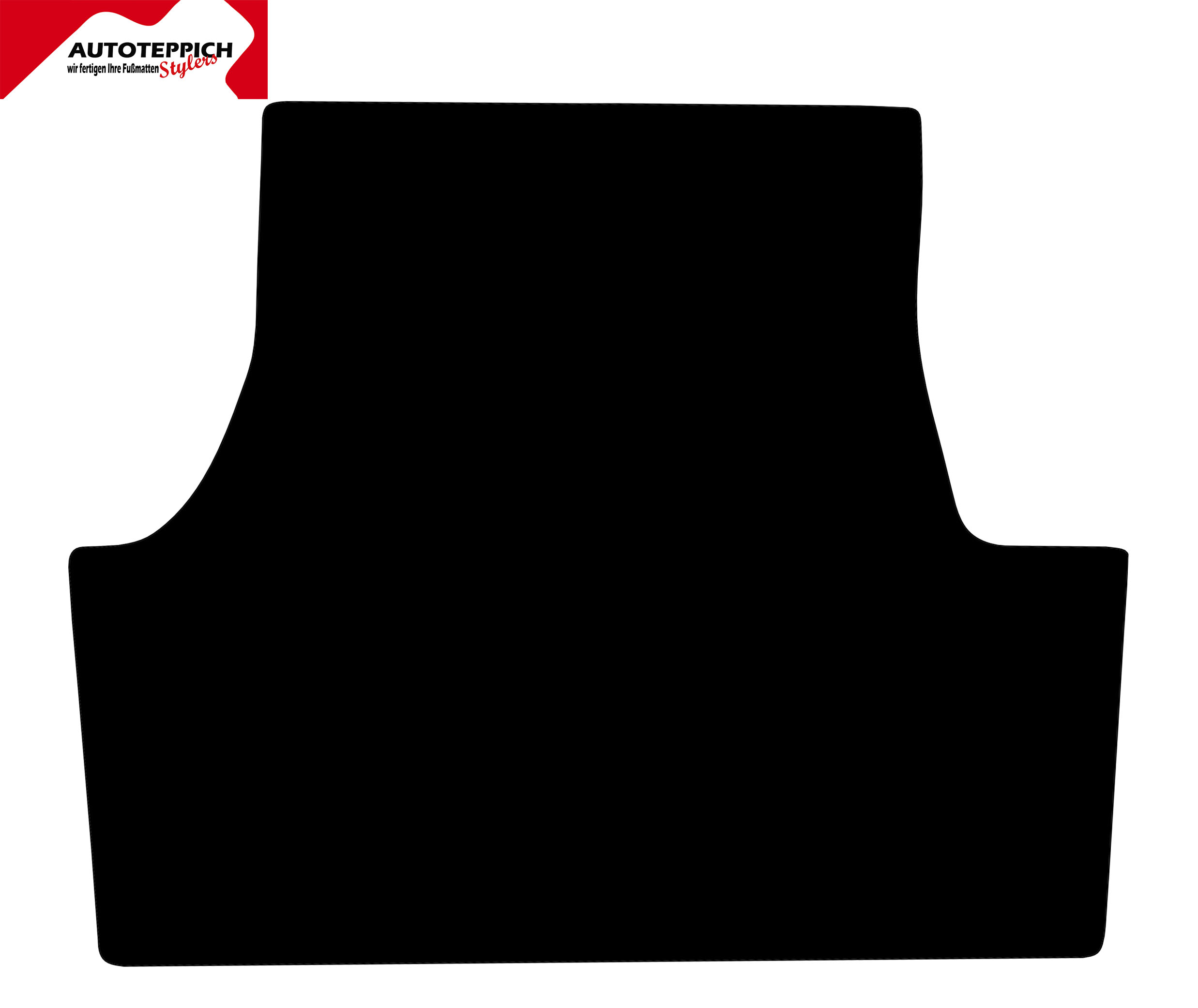 Eine Kofferraummatte in schwarz für BMW E21.