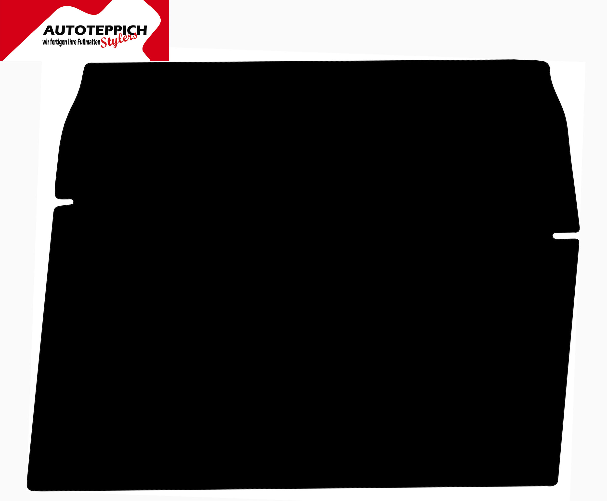 Eine Kofferraummatte in schwarz für BMW E30 Limo.