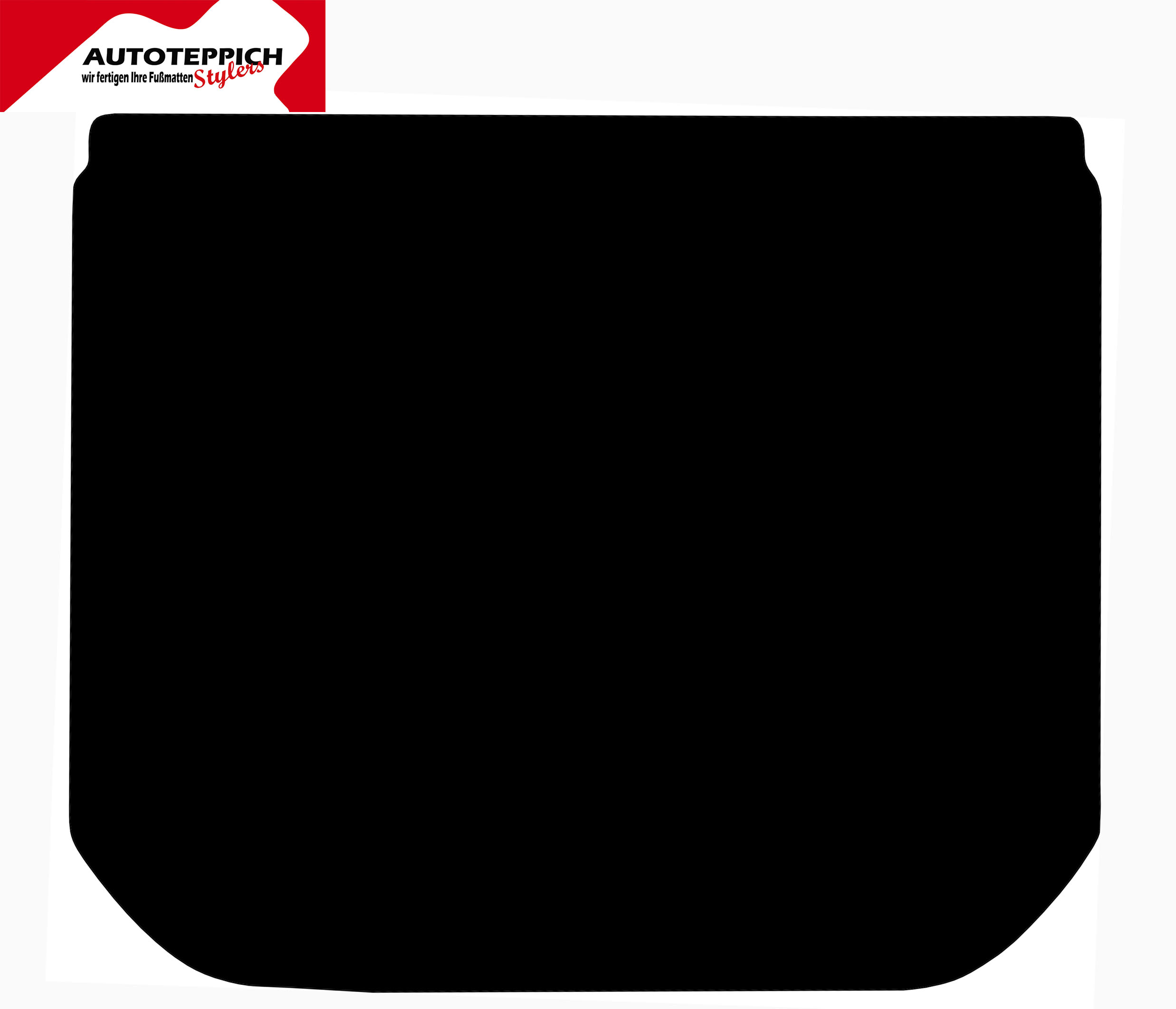 Eine Kofferraummatte für Audi TT FV in schwarz.