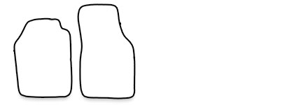 Das Schnittmuster für Fussmatten Ford Streetka_2003-2008