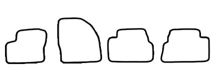 Das Schnittmuster für Fussmatten Ford Kuga_2008-2012