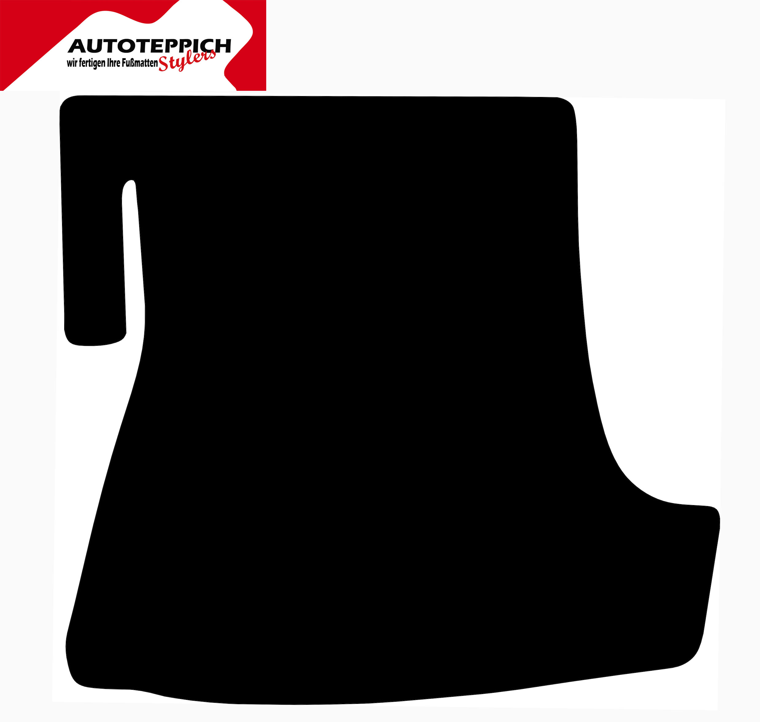 Eine Kofferraummatte für Audi B3 B4 Coupe in schwarz.