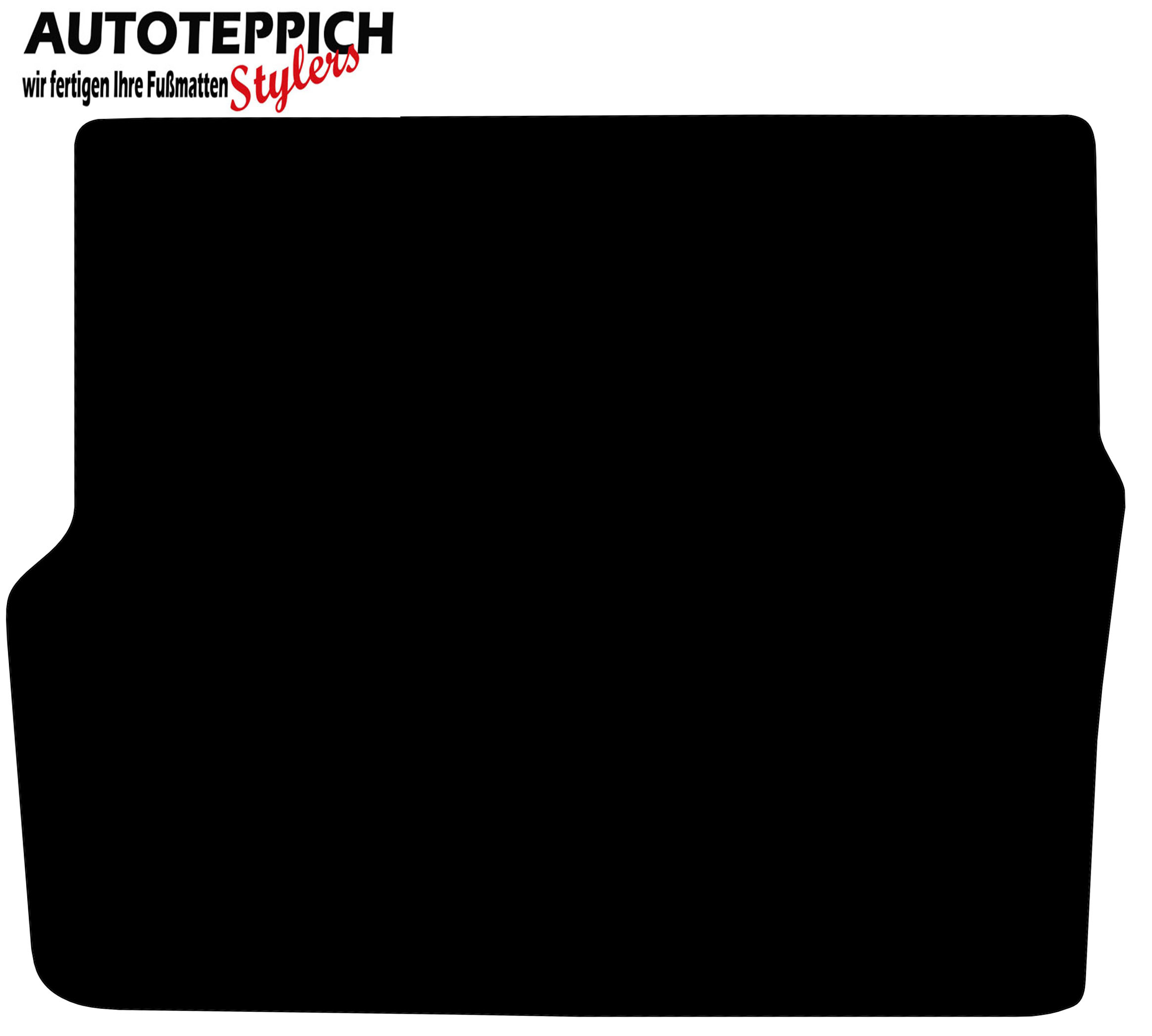 Eine Kofferraummatte für Audi 200 Avant in schwarz.