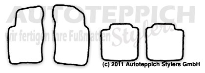 Das Schnittmuster für Fussmatten Ford Scorpio_1995-1998