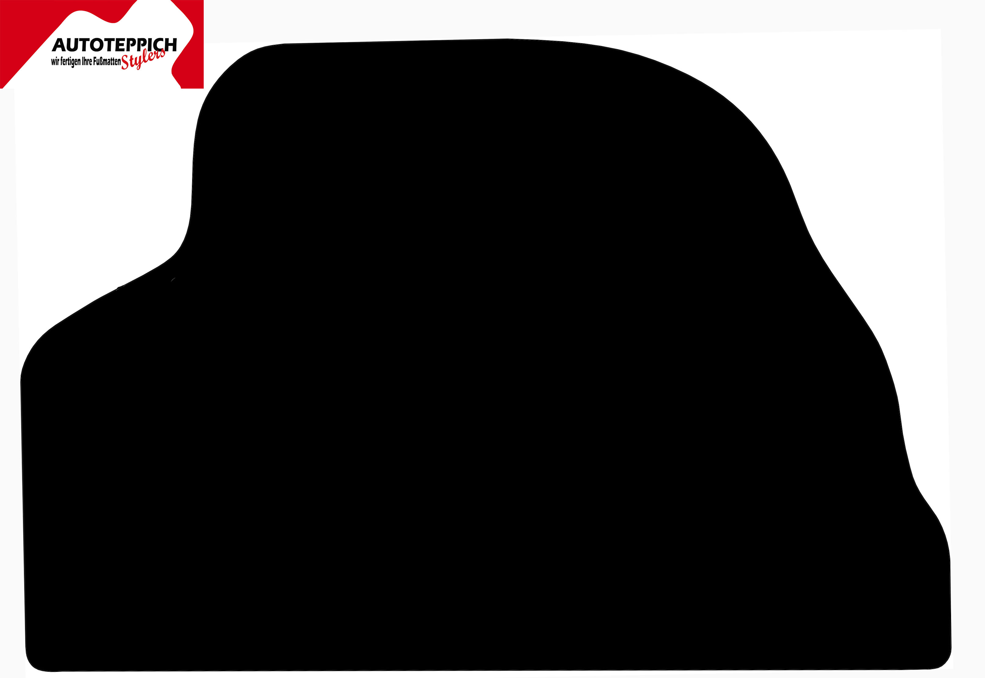 Eine Kofferraummatte für Audi B2 Coupe Typ 81 85 in schwarz.