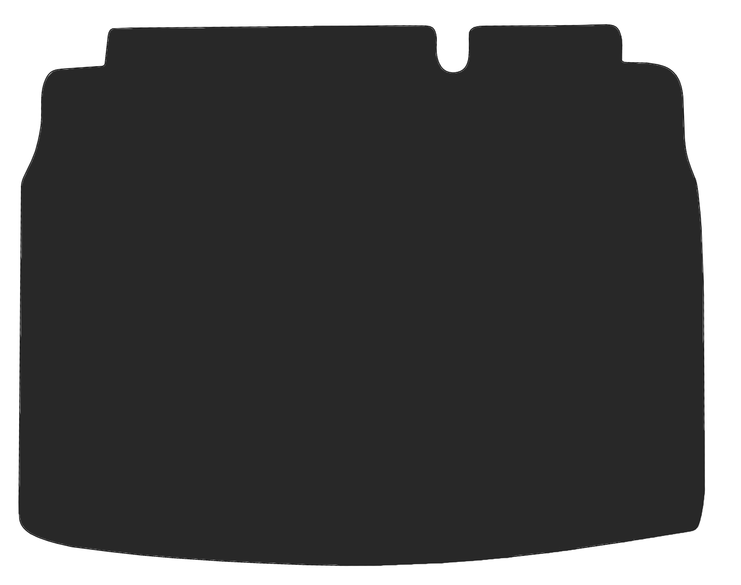 Eine Kofferraummatte in schwarz für VW Golf6
