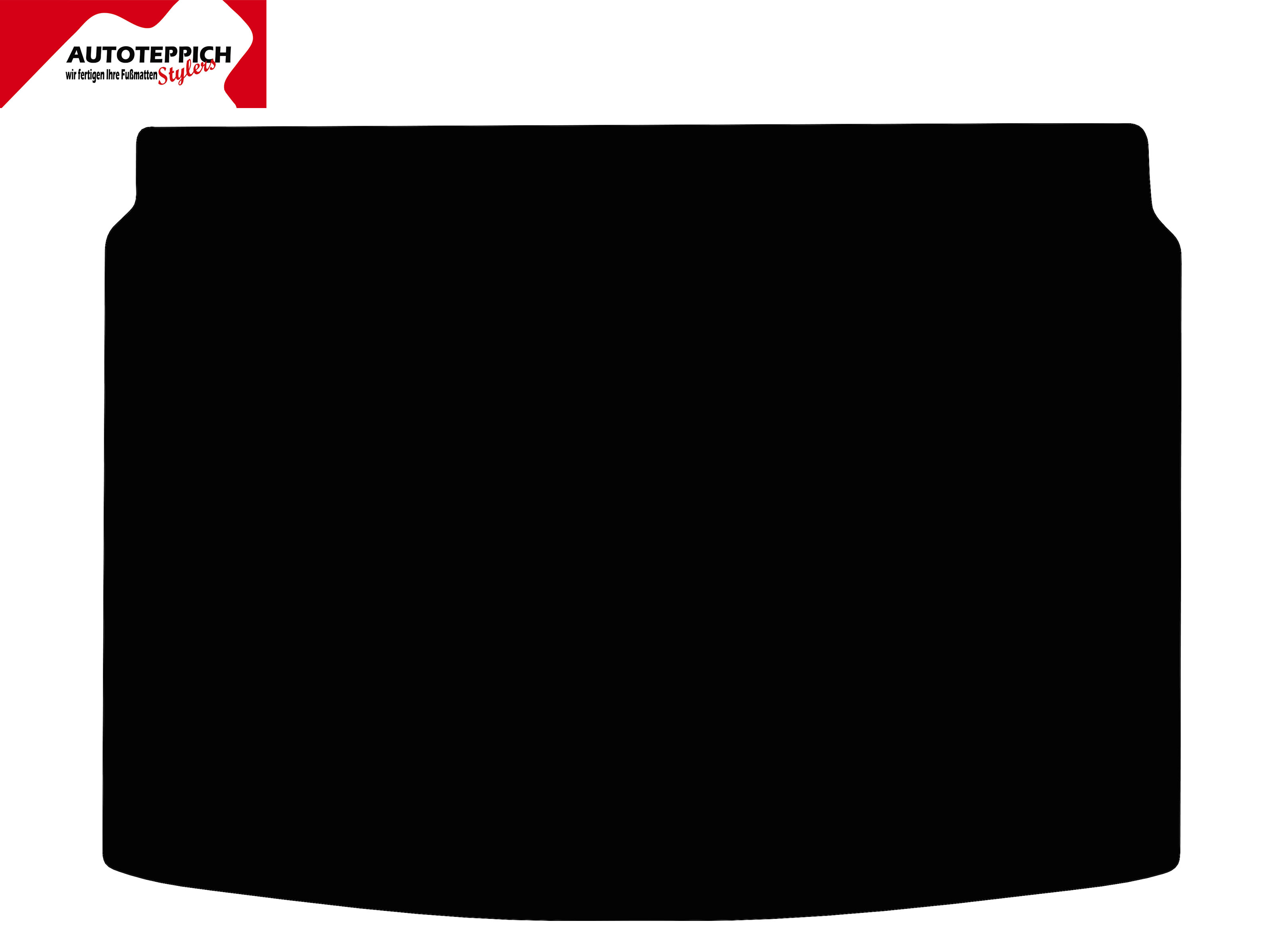 Eine Kofferraummatte in schwarz für VW Golf 7 Fliessheck