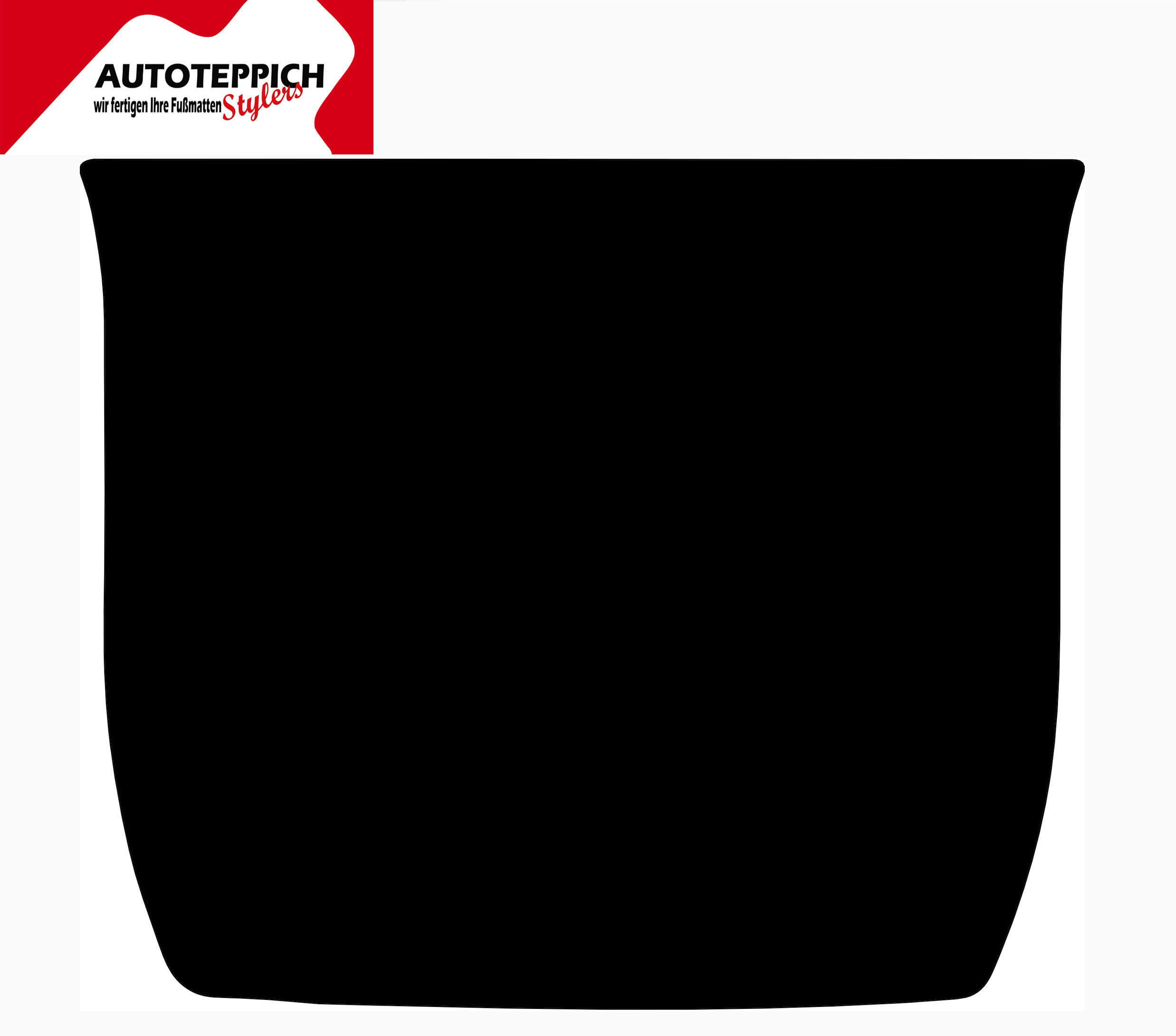 Eine Kofferraummatte für Audi TT 8N in schwarz.