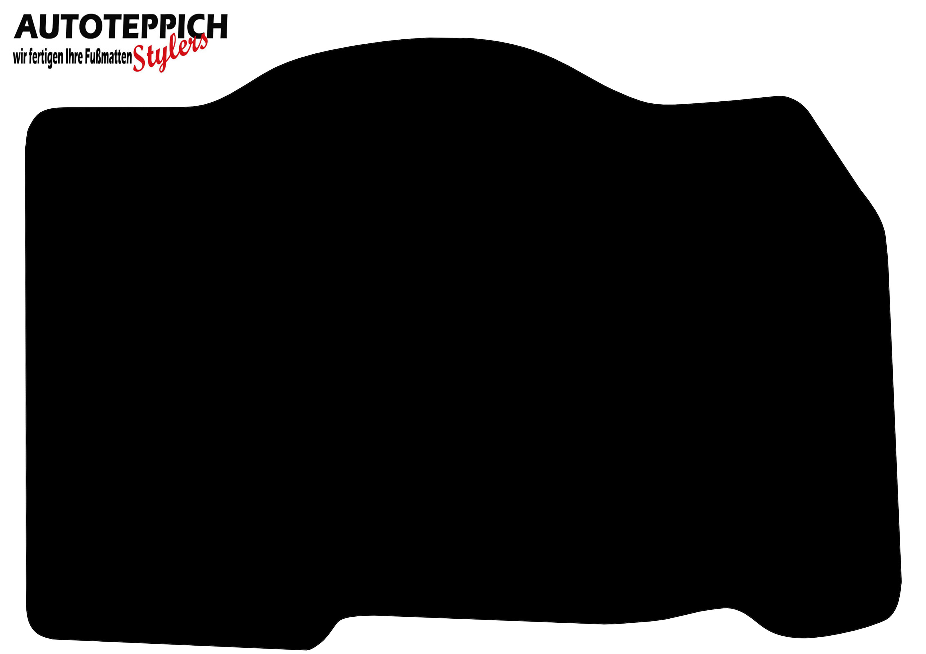Eine Kofferraummatte für Alfa 164 in schwarz.