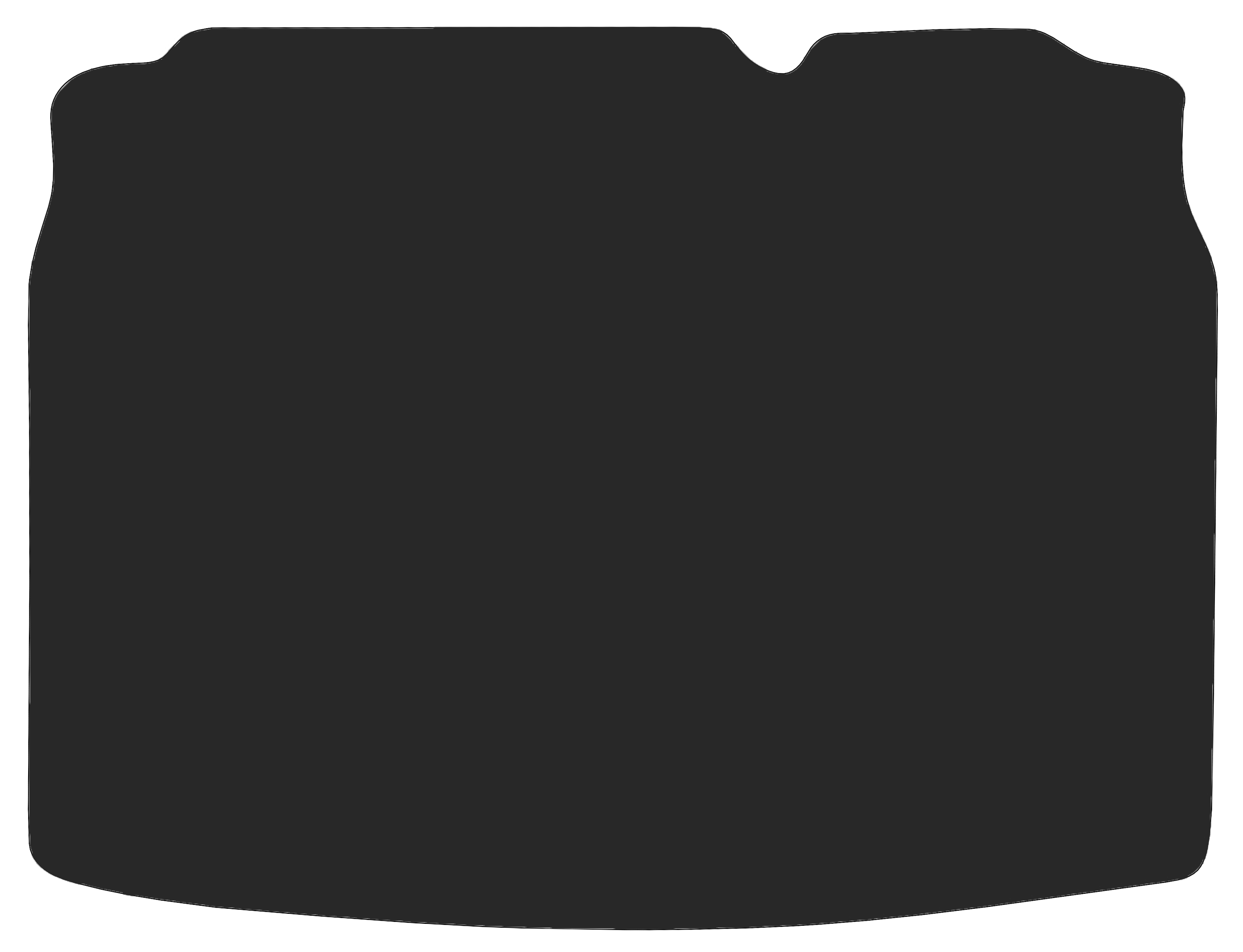 Eine Kofferraummatte in schwarz für VW Golf5