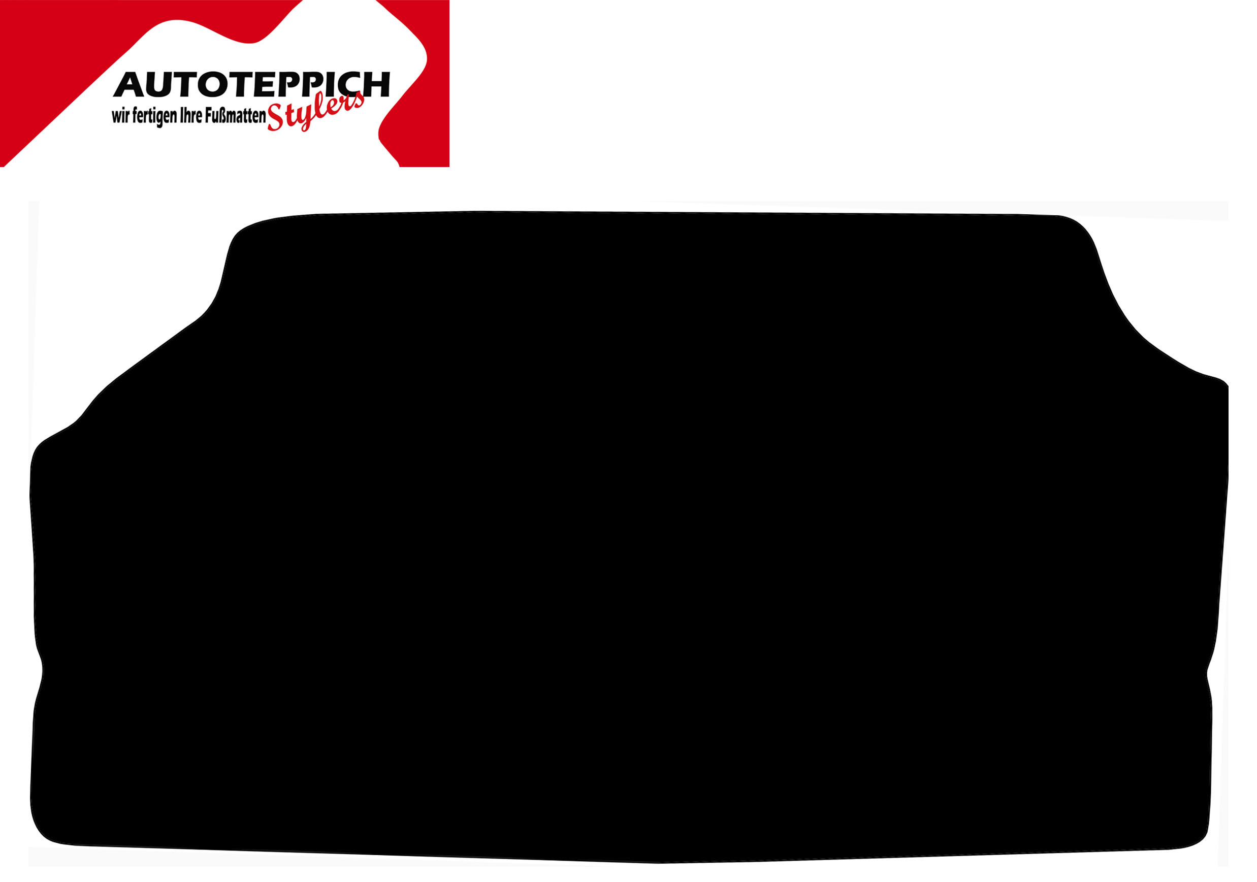 Eine Kofferraummatte für Audi V8 D11 in schwarz. in schwarz.